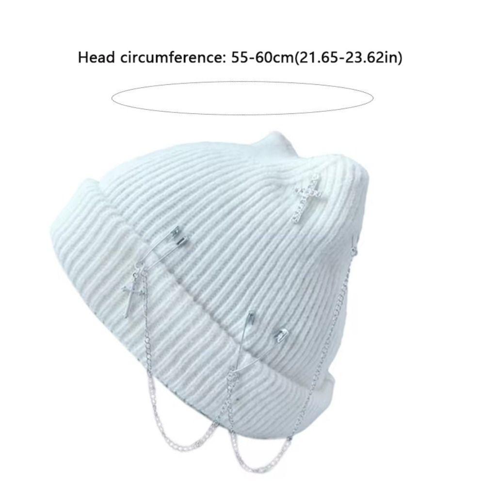 Subculture Headwear Y2K Cat Ear Hat Handmade Pullover Hat Punk Beanie Hat  Female Teens