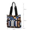 Large capacity plaid printed women's handbags large capacity oxford  shoulder bag versatile tote bags contrasting mother bag