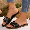 Women's Shoes, Slippers, Square-toe Flat Sandals