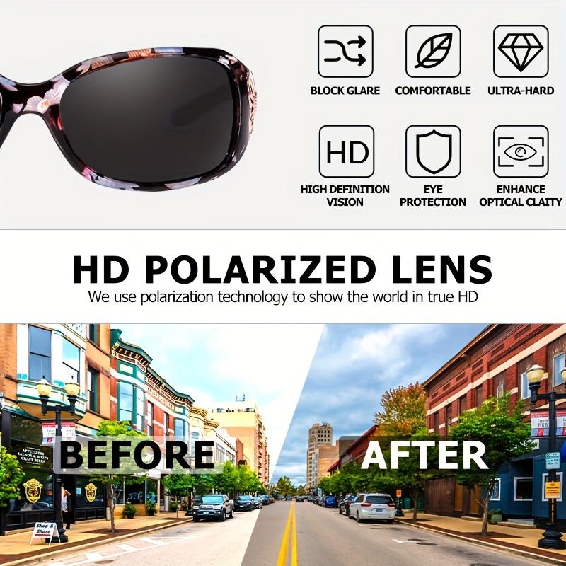 Fashion Glasses for Women Polarized Protection Wrap Around Glasses Trendy Butterfly Decor Fashion Accessories