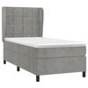 3129189 vidaXL Lit à sommier tapissier et matelas Gris clair 90x200 cm Velours
