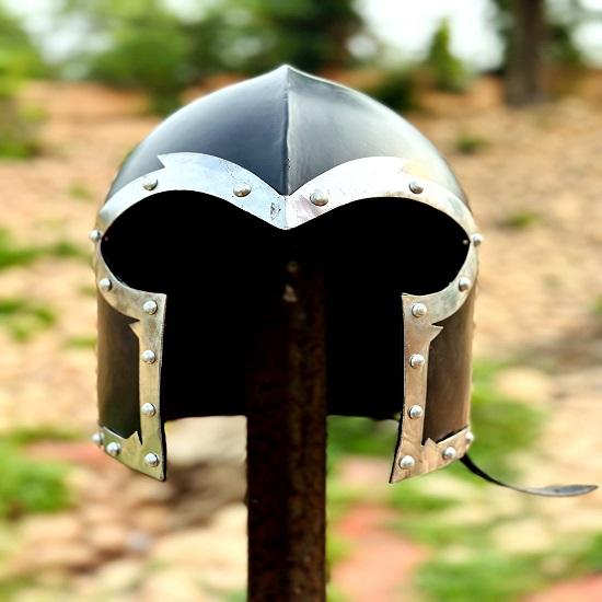 Barbuti Helmet Medieval Knight Greek Barbate Armor Helmet Black Cosplay Helmet Best Gift for Halloween