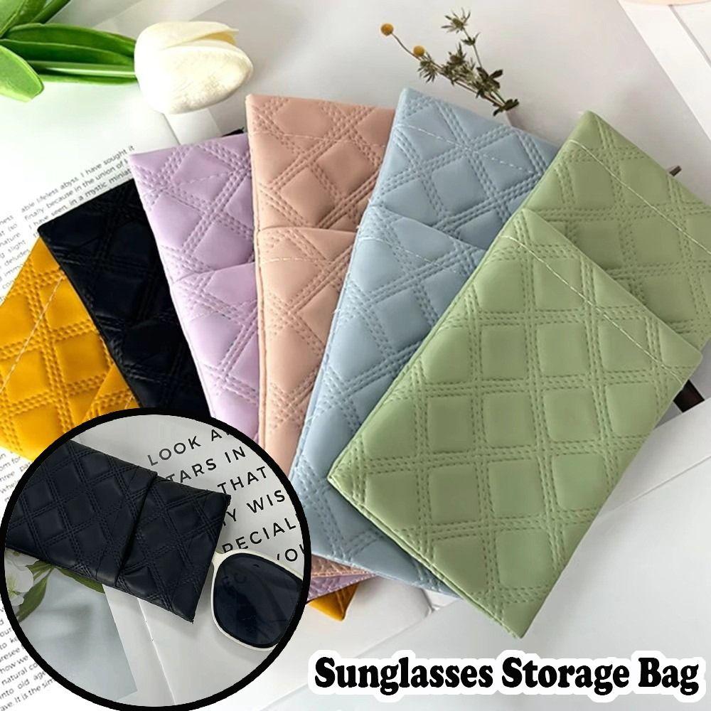 PU Leather Sunglasses Storage Bag Waterproof Sunglasses Case  for Travel Eyewear Accessories