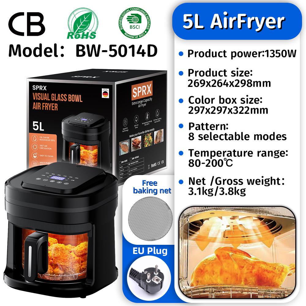 2025 New 15L Large Capacity Air Fryer Oven Combo with Touch Control for Home Use