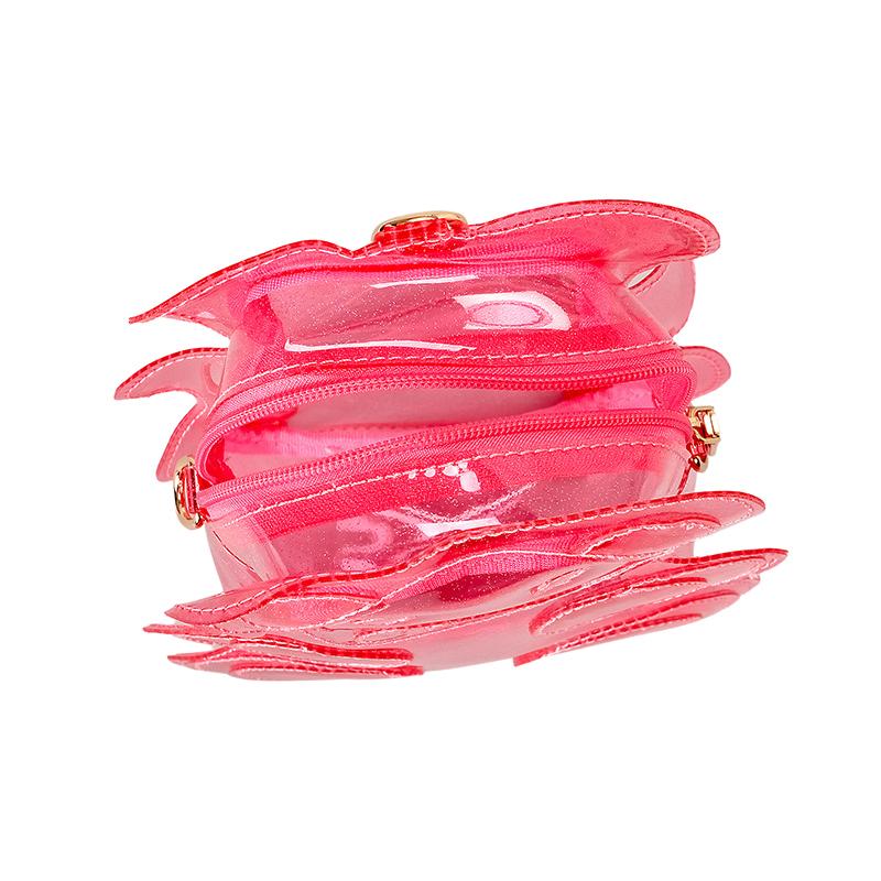 PVC Transparenter Rucksack Bonbonfarbe Y2K Umhängetasche Niedliche Bärenform für Teenager-Mädchen Schule und Täglichen Gebrauch
