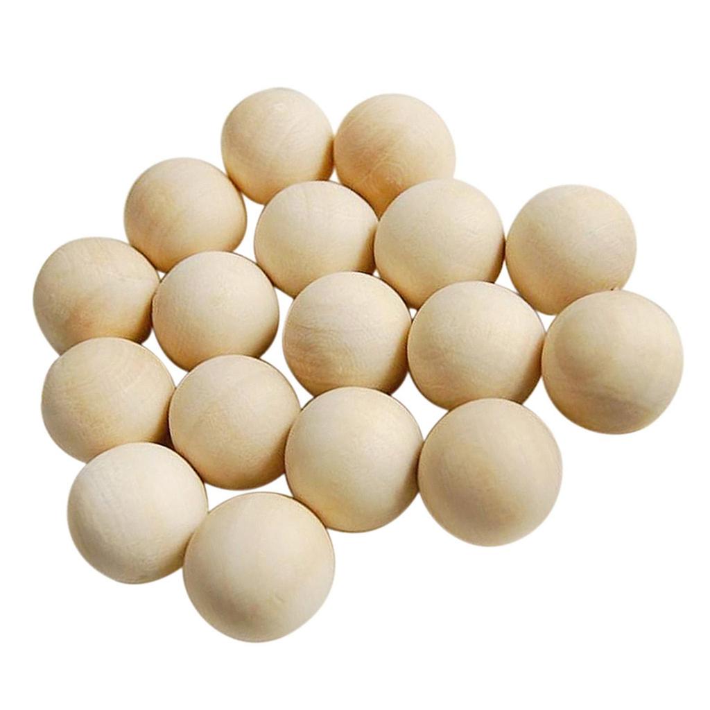 100 Pack Natural Wood Beads Wooden for DIY Macrame Jewelry Making Loose Charms And Crafting