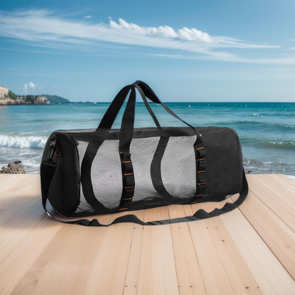 Fins Storage Carrying Tote with Zipper Scuba Diving Gear Storage Bag Mesh Dive Beach Bag for Scuba Surfing Snorkeling Equipment
