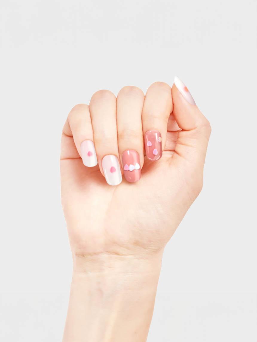 

Mini Heart Nail Art Charms & Decorations 6-Piece Set with Storage Case 1ea