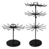 Vintage Style Rotating Jewelry Display Stand With 24 Hooks And Picture Slot For Necklaces Bracelets