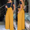 Lockere literarische und künstlerische Allround-Freizeit-Overalls Übergröße Damen Sommer Unifarben Große Tasche Workwear Haremshose