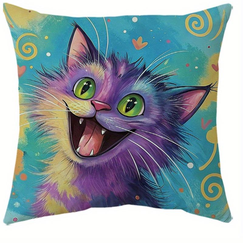 1/4pcs Cute Cartoon Cat Throw Pillow Covers Boho Decorative Cushion Cases for Home Sofa Bedroom Cushion cover