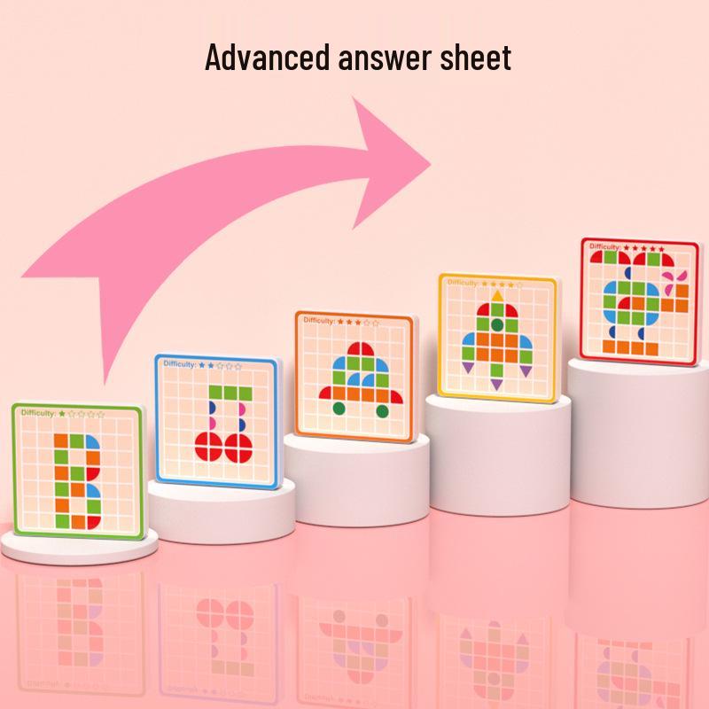 Mosaic 3D Stereo Puzzle: Educational Parent-Child Game for Logical Thinking and Building