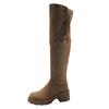 Retro slim little man over the knee thick heel boots women's 2025 new summer fat mm tall thick-soled long boots