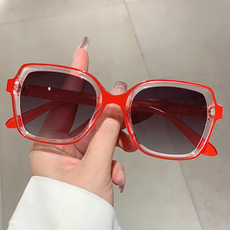 

Новые квадратные солнцезащитные очки большого размера. Модная коробка. Индивидуальные цветные очки. Стильные брендовые дизайнерские очки.