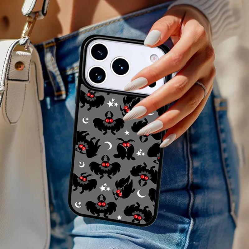 Mothman Night Grey Phone Case For iPhone 17 Air 14 15 13 12 Max Cover For Apple 16e 11 Pro Max Plus Coque
