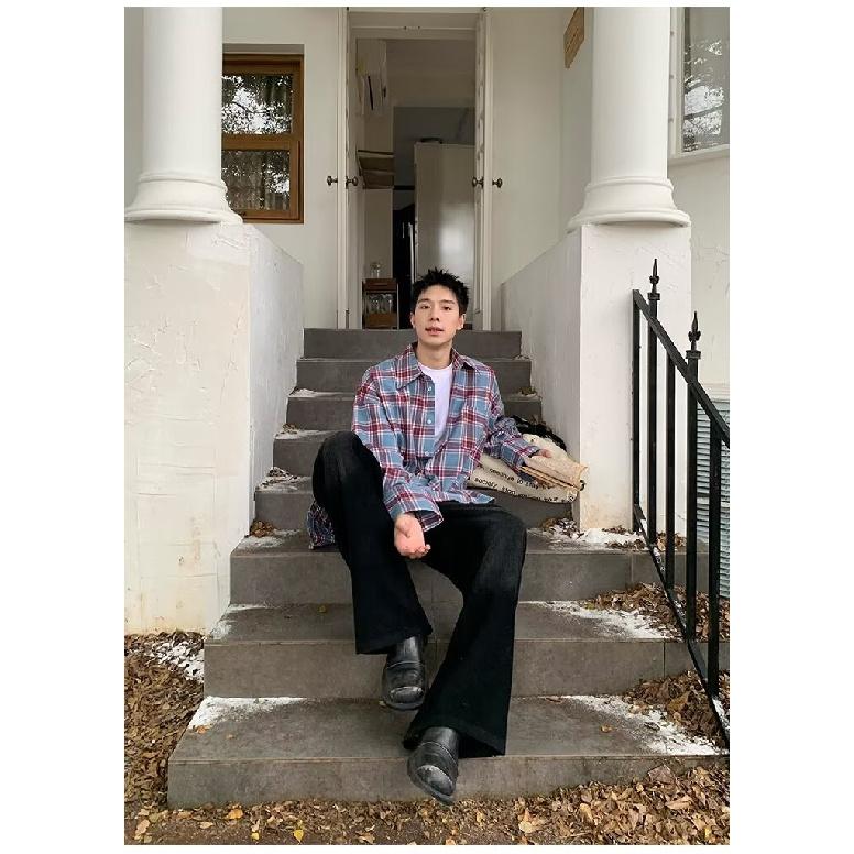 2024 Bokstaver Langermet Skjorte Japansk Hong Kong Stil Ins Løs Skjorte Gutter Sommer Trendy Allsidig Avslappet Kåpe