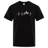 Mountain Ecg T Shirt Summer Men Women Short Sleeve T-Shirt Funny Hip Hop Tees Tops Clothing Electrocardiogram Tshirt 80326