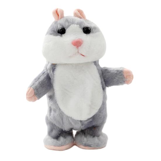 Jucărie de pluș Hamster vorbitor repetă cuvintele tale cu înregistrare vocală și acțiune de mers. Animal de pluș interactiv drăguț pentru copii, cadouri educative distractive