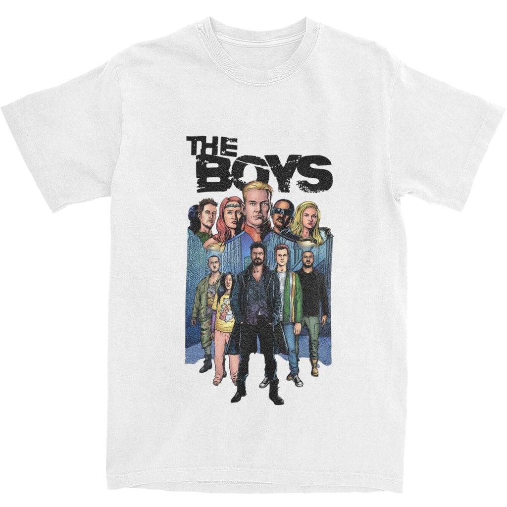 Men The Boys Tv Show T-Shirts Police Poster Cotton Clothing Summer Funny Short-Sleeve T Shirt O-Neck Hip Hop Pattern Tee Shirt