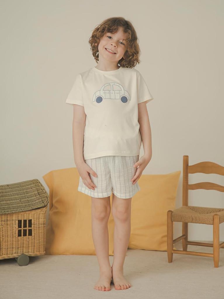 Gelato Pique Kids Striped Gauze Shorts (PKFP252466STRIPE110) (Limited Edition)