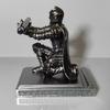 Executive Knight With Helmet, Bronze Statue, Home, Study, Office Decoration, Wearing Armor, Hero, Pen Holder, Ornaments, 1Pc