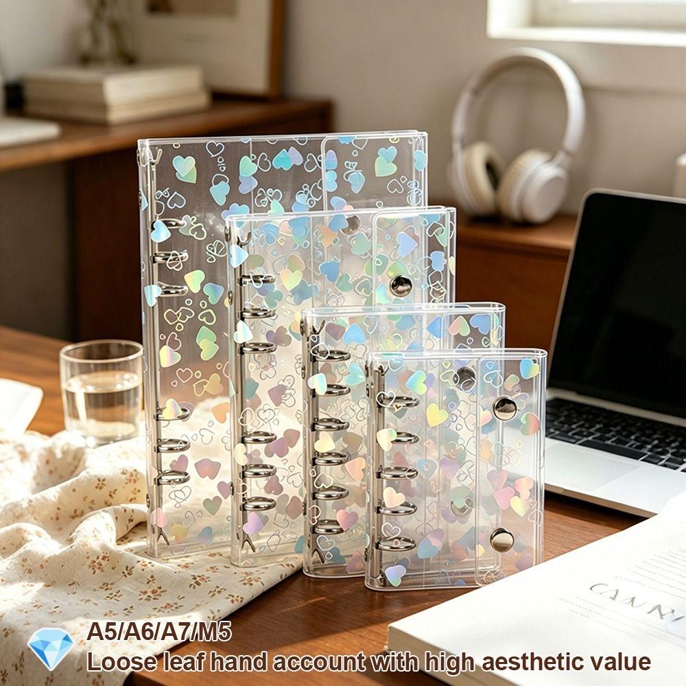 A5/A6/A7/M5 Binder Cover PVC Planner Cover New Loose-Leaf Notebook Shell Students