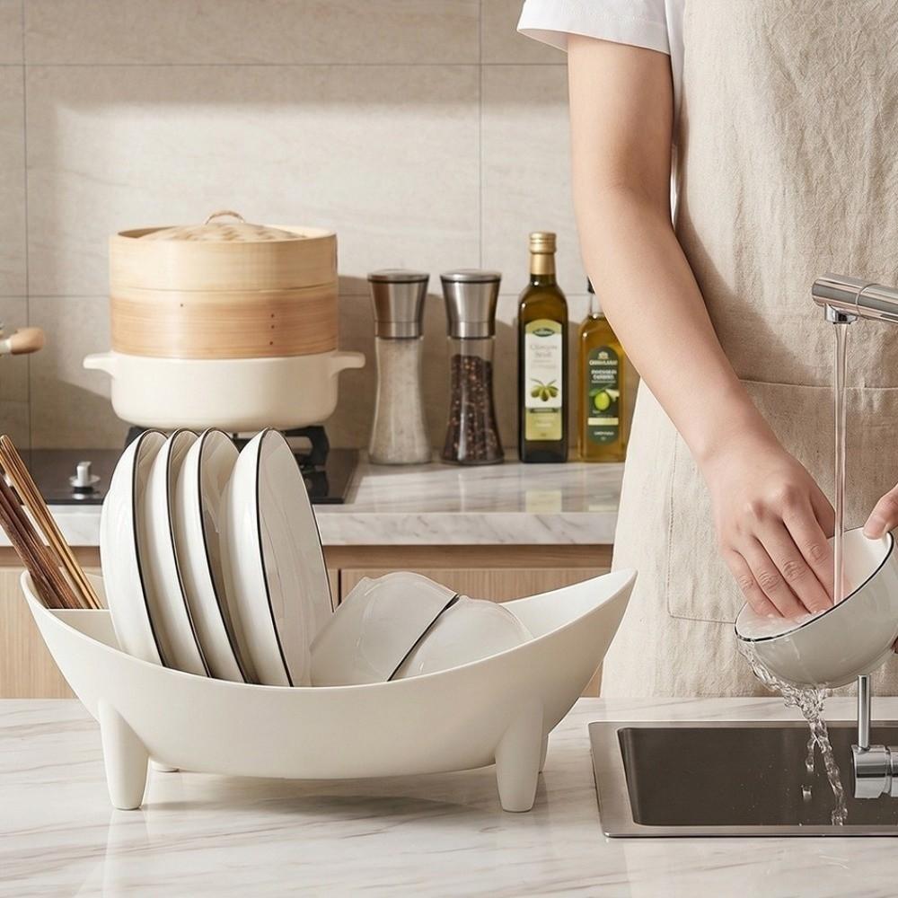 Plastic Oval Shaped Drainer Drainage Bowl Utensil Holder Multipurpose Vegetable Basket  Camping