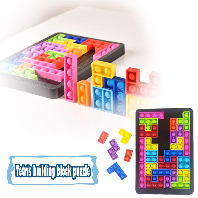 Gioco Puzzle Portatile con Blocchi Tetris Progettato per l'Anti-Ansia e il Sollievo Sensoriale