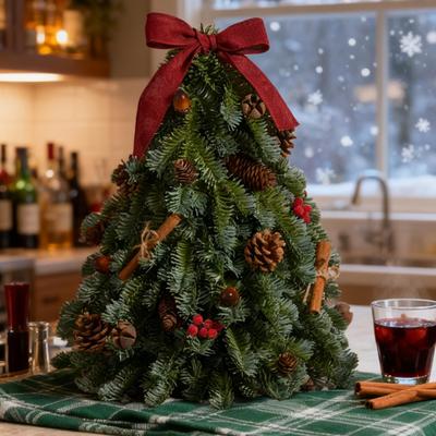 Mini Tisch-Weihnachtsbaum Kiefern-Grünzeug Hausdekoration Kleine Weihnachtsbäume Esstischdekoration Für Innen Außen Schlafzimmer