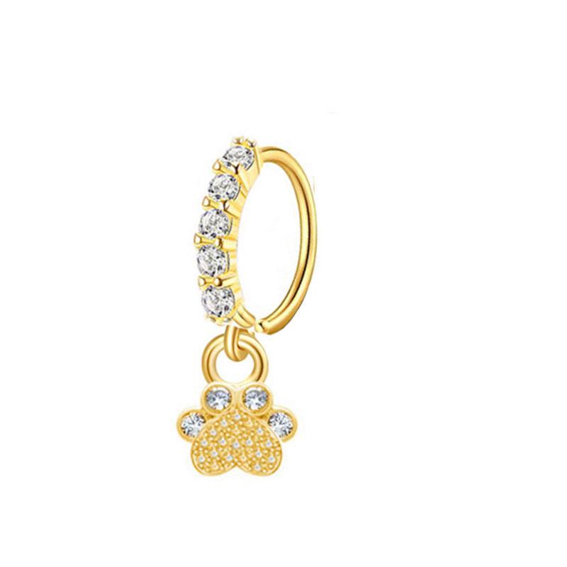 1pcs New Popular European and American Nose Ornaments 20g Butterfly Flower Simple Nose Ring Snake-shaped Zircon Pendant Earrings Nose Studs