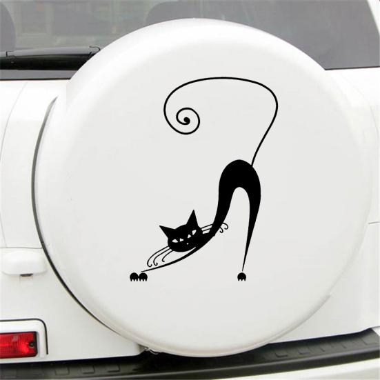 Abstract Cartoon Cat Decoration PET Car Sticker Vehicle Waterproof Decal