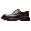 Scarpe casual in pelle a suola morbida, traspiranti, a punta tonda, resistenti all'usura, scarpe da lavoro