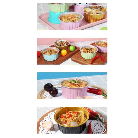 Hliníkové fóliové košíčky na dorty Mini formičky na dorty Jednorázová pečicí forma na Mousse Pudink Brownies Osobní porce Pečicí plech