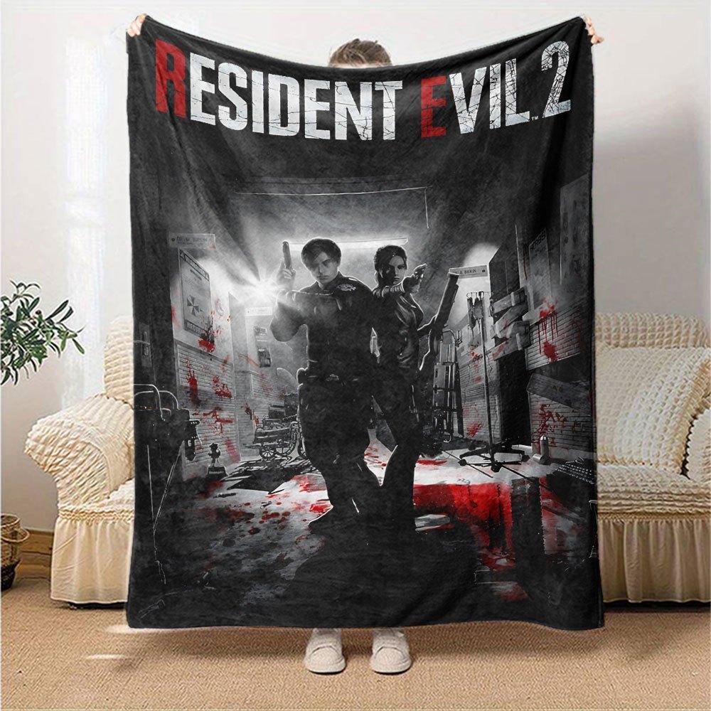 1pc Resident Evil 11 Blanket Soft Warm Throw for Home, Office, Travel All Season Cozy Bedding Gift, Office Cozy Accessor