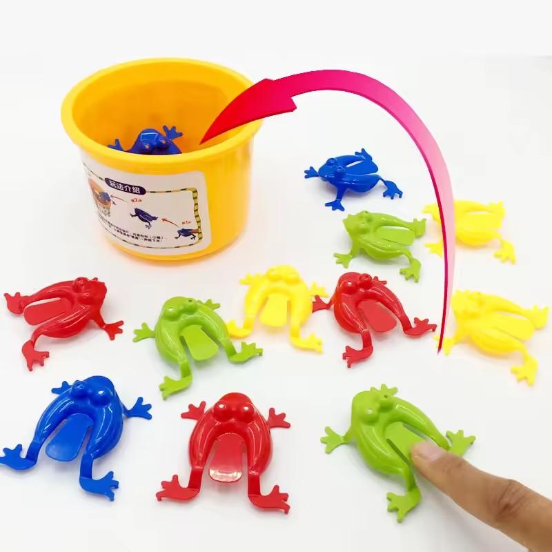 10-20Pcs Solid Color Jumping Frog Plastic Bouncing Frog Jumping Frog Children Educational Toy Gift For Kid Party Favors Birthday