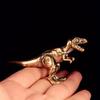 Copper Ancient Animal Tyrannosaurus Rex Statue Car Decoration Craft Home Decor Accessories Retro Brass Dinosaur Miniature Figure