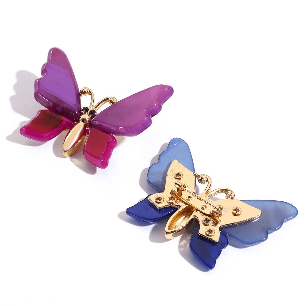 New Gradual Change Butterfly Brooch Female Anti-light Pin Versatile Coat Accessories