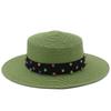 High-quality women's flat-top Panama straw hat summer explosion sunscreen top hat new hat stall