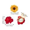2pcs Mini Floral Rose Cufflinks Vintage Elegant Sunflower Sleeve Button Exquisite Button Cover Clip Blouses Shirt Accessories
