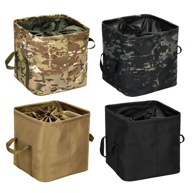 Household Portable Square Polyester Waterproof Toys Sundries Underwear Clothing Desktop Storage Basket Organizers Bag