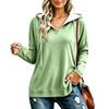 Women's Lightweight V-Neck Long Sleeve Hoodie Casual Pullover