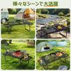 VECELO Camping Mesh Outdoor Table with Side Folding Low Bonfire Easy To Aluminum Mini Barbecue Table, Table, Table, Table, Table, Table, Lightweight,
