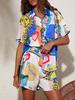 European and American fashion trends National short-sleeved shirts and shorts set MB1 + MA1