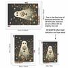 DIY Diamond Painting Kit Cute Ghost Holding Flowers Pattern 5D Full Drill Canvas Art Creative Craft Gift for Girls and Adults