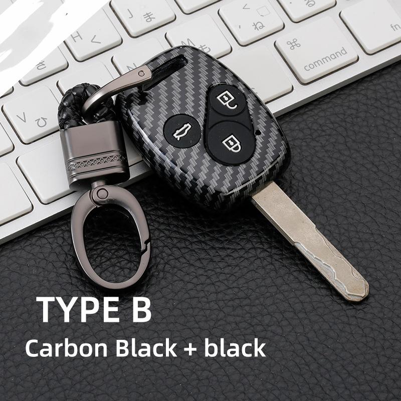 Carbon Fiber Car Key Fob Case Cover For Honda Accord Civic Cr-V Fit Ridgeline
