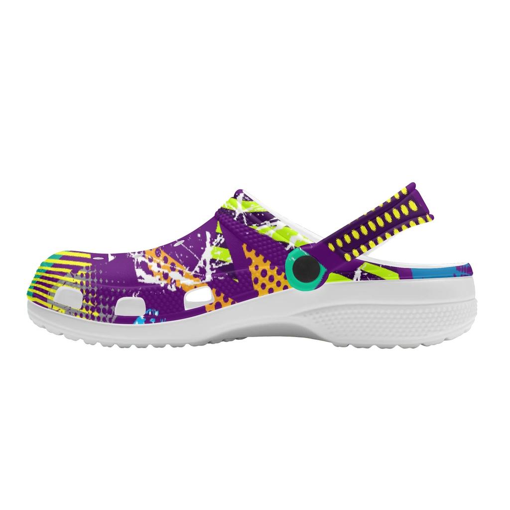 Unisex Beach Garden EVA Clogs Printed Lightweight Breathable Slip On Shoes for Home Bathroom Pool Summer Wear Soft Summer Wear