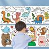 Beliebte Zeichenspielzeuge für Kinder Klebriges Malpapierrolle DIY Graffiti-Rolle Farbausfüllpapier Malen Pädagogisches Spielzeug für Mädchen Geschenk