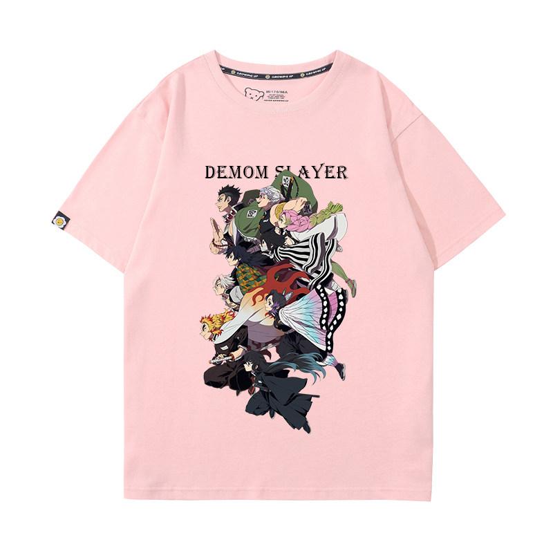 Ghostblade Collaboration Peripheral Pure Cotton Cartoon Print New Unisexs and Womens Loose Casual Versatile Short Sleeved Shirt S