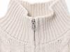 2025 Autumn Women's European & American High-End Cable Knit Stand Collar Cardigan with Zipper