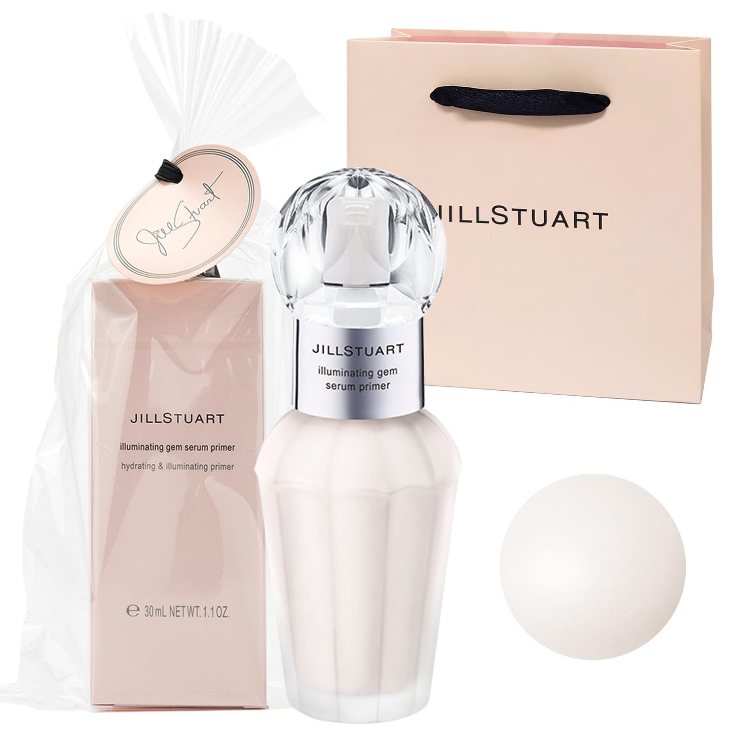 

[Подлинный японский продукт] JILL STUART Illuminating Gem Сыворотка-праймер (#02 Бриллиантовый самоцвет) 30 мл, Основа под макияж, Косметика, Подарок на день рождения, В комплекте спонж